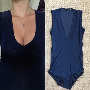 BOOHOO Navy Tank Bodysuit 💙